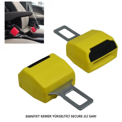 EMNİYET KEMER YÜKSELTİCİ SECURE 2Lİ SARI