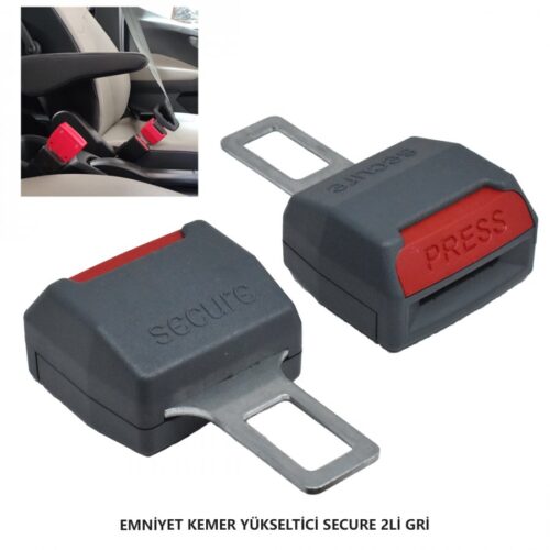 EMNİYET KEMER YÜKSELTİCİ SECURE 2Lİ GRİ