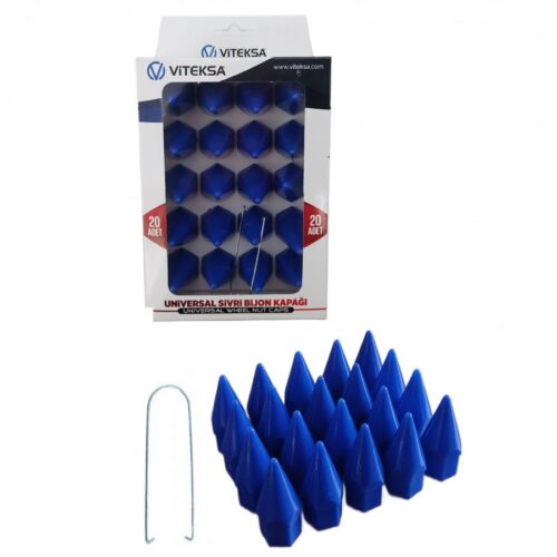 BİJON KAPAĞI VİTEKSA SİVRİ 19MM MAVİ 20Lİ SET BİJ004M BİJON KAPAĞI SİVRİ 19MM MAVİ 20Lİ SET BİJ004M