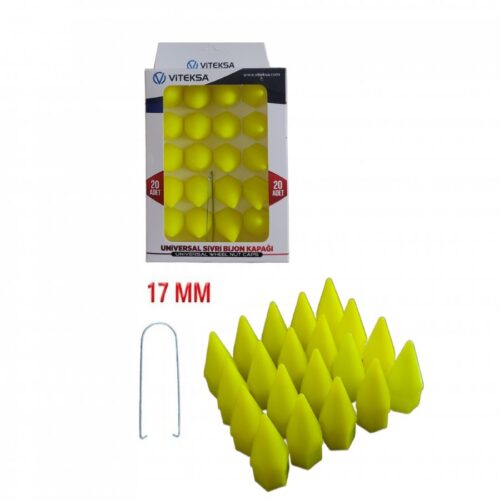 BİJON KAPAĞI VİTEKSA SİVRİ 17MM FOSFOR SARI 20Lİ SET BİJ003FS BİJON KAPAĞI SİVRİ 17MM FOSFOR SARI 20Lİ SET BİJ003FS
