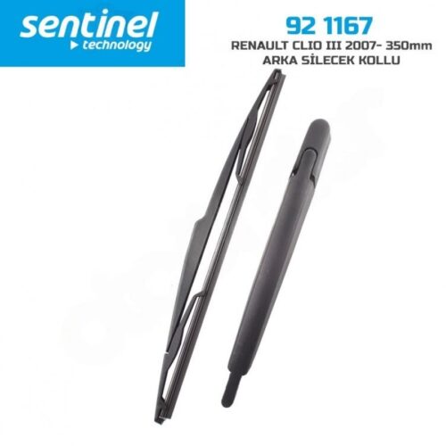 SİLECEK ARKA CAM KOMPLE KOLLU SENTİNEL 92-1167 35CM RENAULT CLİO3 2007->