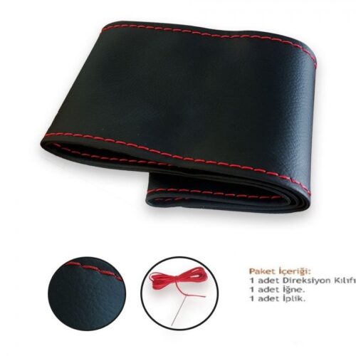 VİTEKSA 90MM 36CM SİYAH DERİ-KIRMIZI İP DİKME DİREKSİYON KILIFI DDK90K 90MM 36CM SİYAH DERİ-KIRMIZI İP DİKME DİREKSİYON KILIFI DDK90K