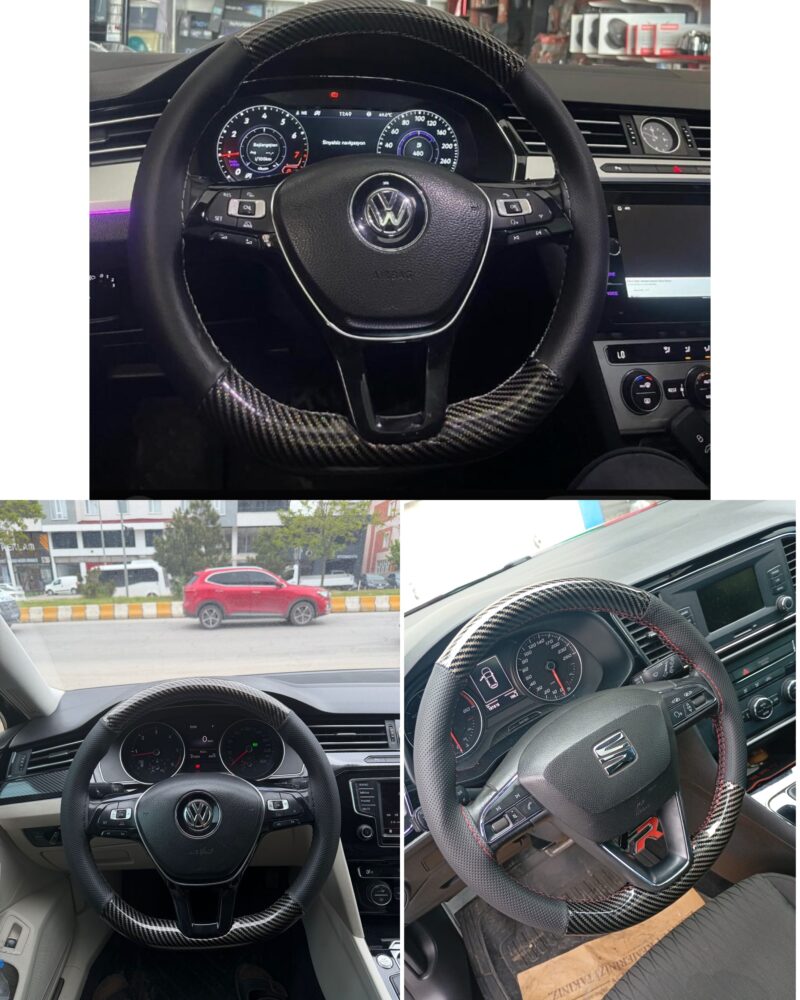 KARBON DESENLİ DİKMELİ DİREKSİYON PLUS MODEL